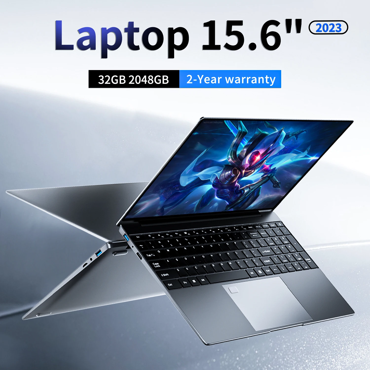 Laptop 15.6 "32Gb + 2Tb Intel Celeron N5095 Windows 11 Notebook Tastiera Retroilluminata Sblocco Delle Impronte Digitali Computer Studio Ufficio Gamer