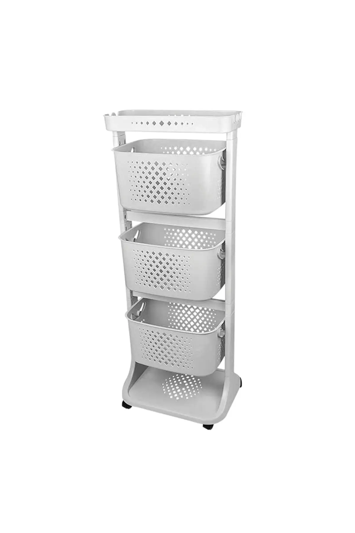 

Многослойная корзина для фруктов, рабочая полка, круглая стойка для кухни, серый твердый пластик