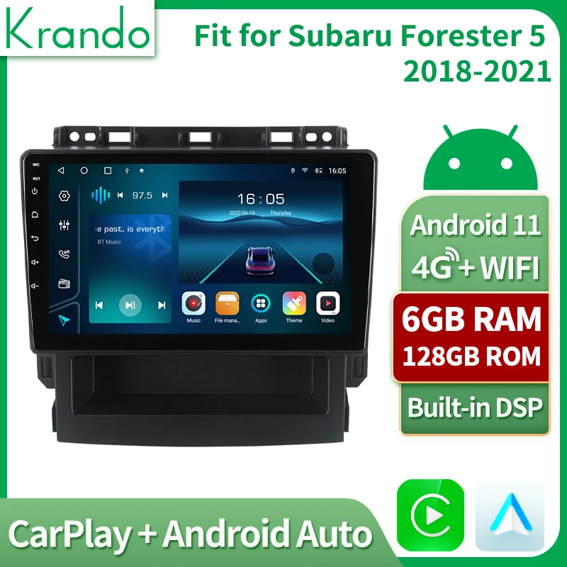 

Автомагнитола Krando Android 11,0 для Subaru Forester 5 2018-2021, навигация GPS, DVD, мультимедийный видеоплеер, сенсорный экран, головное устройство