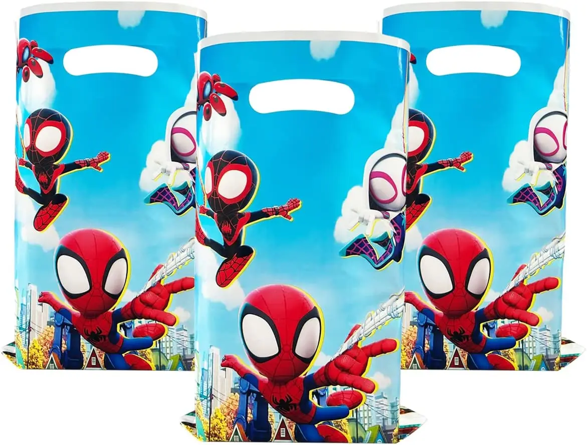 Description Picture 3 of itemSpidey And His Amazing Friends Party Favor Gift Bags Spiderman Candy Bag Handle Gift Bags Superhero Themed Birthday Party Decor