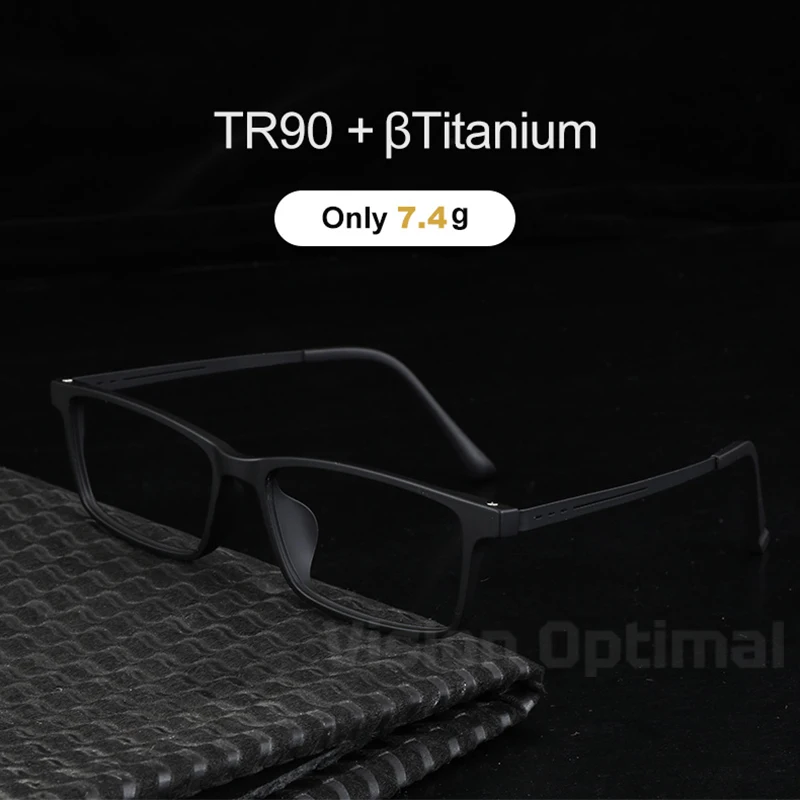 

Vision Optimal Ultralight Titanium TR90 Myopia Hyperopia Glasses Rectangle Optical Prescription Glasses Frame Men And Women 9826