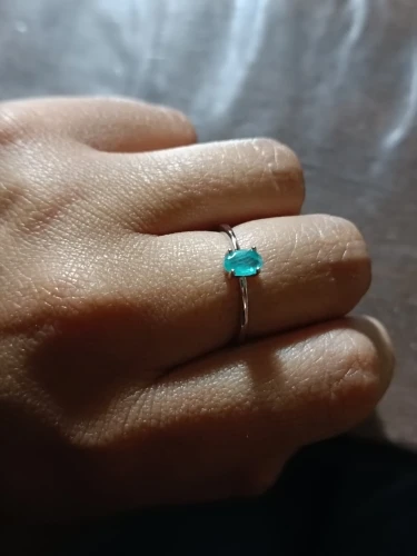 Silver tourmaline ring