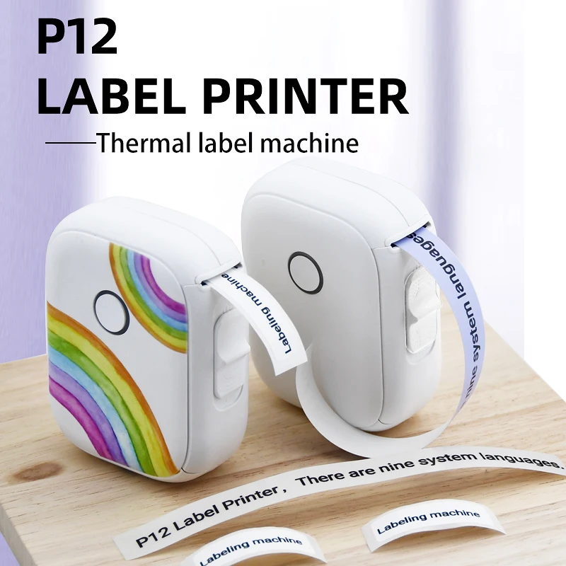 P12 Portable Mini Label Printer Bluetooth APP Control 203DPI Wireless