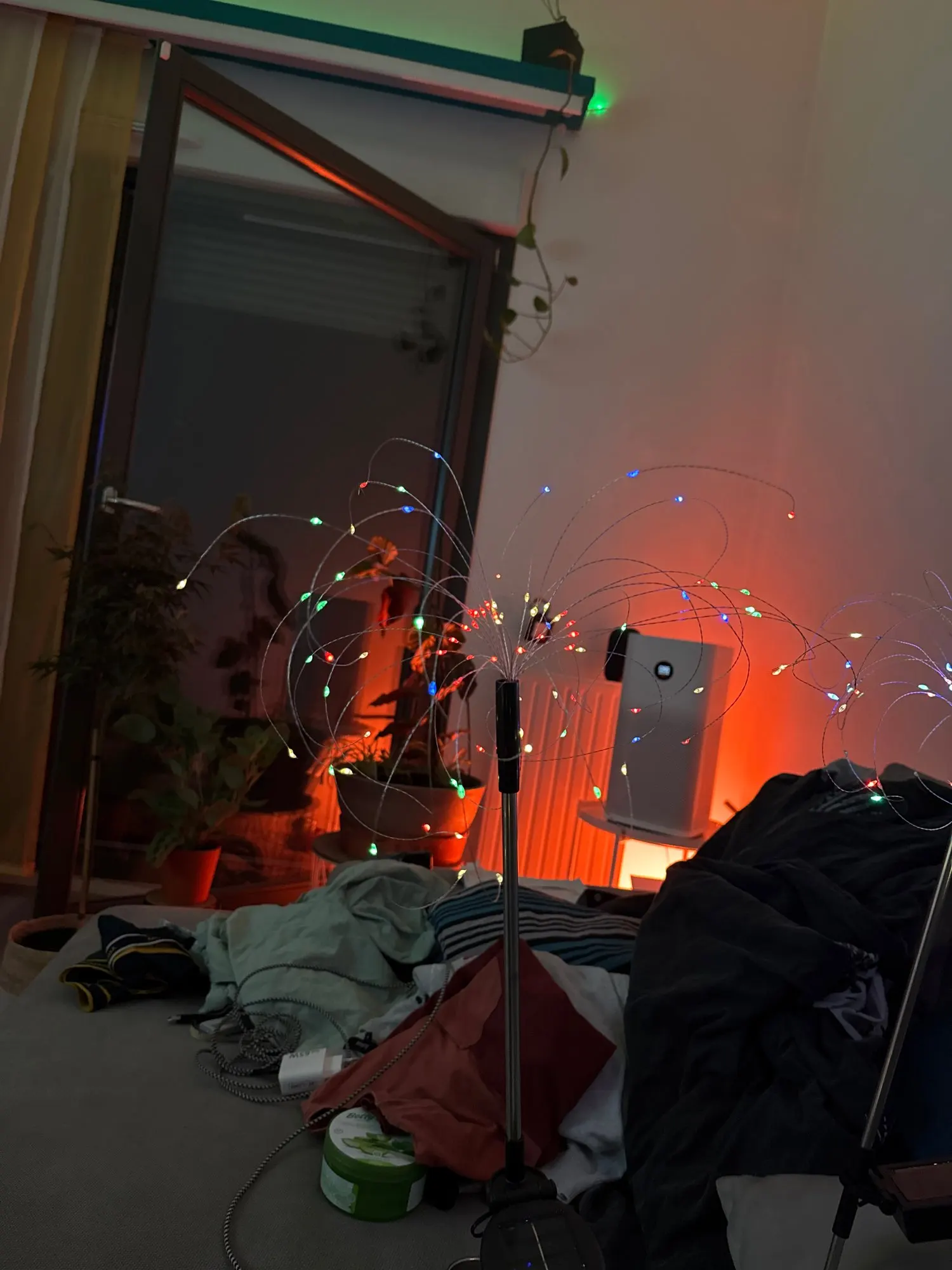 Balise solaire feu d'artifice multicolor