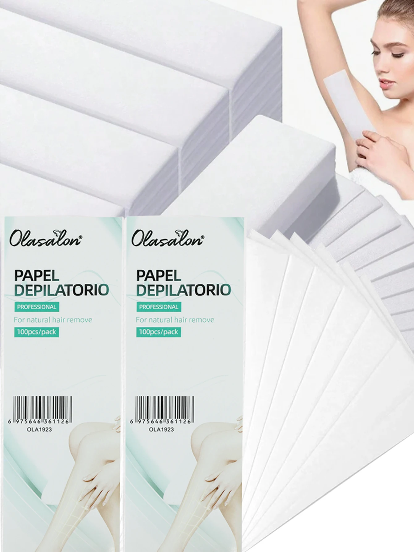 100Pieces of Hair Removal Wax Paper Non-woven Fabric Whole Body Legs and Arms Hair Removal No Residue Home WaxHair Tools