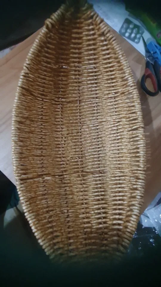 Decorative Imitation Rattan Baskets Bread Fruit Wicker Serving Tray Handwoven Plate Tray French Fries Boats Storage Bowls Platte photo review