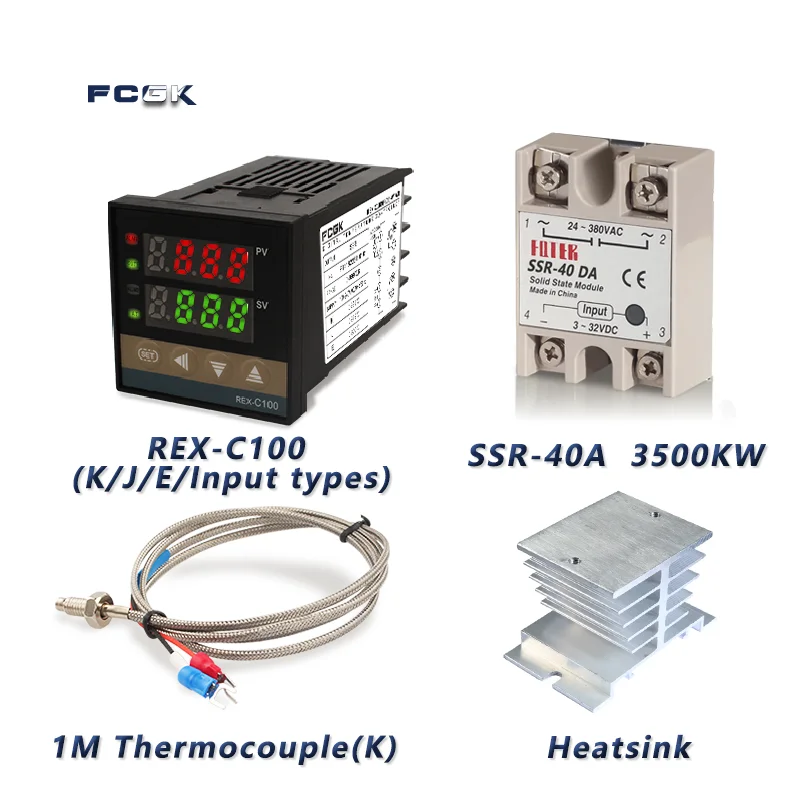 ตัวเลือกสินค้า ตัวควบคุมอุณหภูมิ PID 400°C ควบคุมแม่นยำ ขาออก SSR 40A