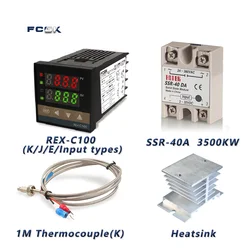 Advanced Digital Thermostat with SSR and K Type Thermocouple, 400°C, 220V - 100 - 240V (A Set 1 SSR Output)
