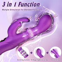 Vibrator Rotierender Quetschdildo Erwachsenes Sexspielzeug 4IN1 G-Punkt-Kaninchenvibratoren Weiblicher Klitorisstimulator mit 10 Vibrationen 2
