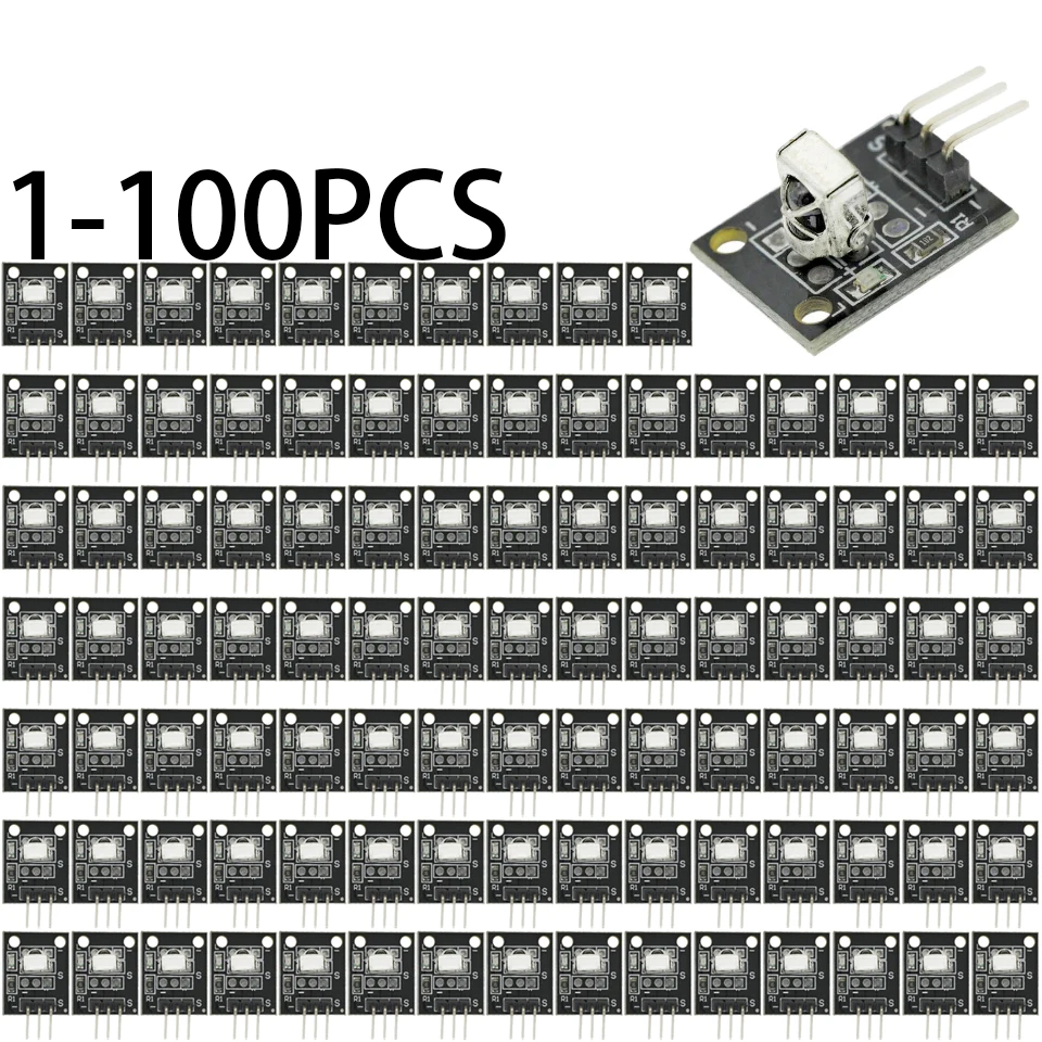 1-100 Stück 3-Pin KY-022 TL1838 VS1838B 1838 Universelles IR-Infrarot-Sensor-Empfängermodul DIY Starter-Kit