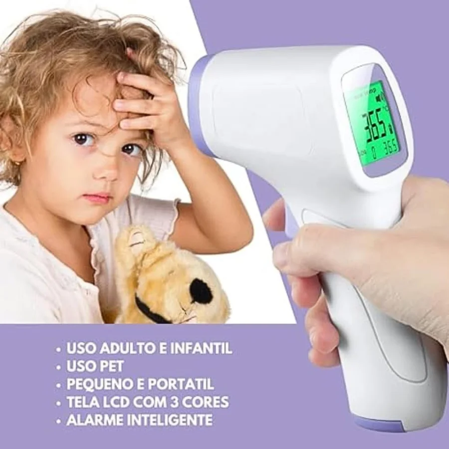 Termometro Digital Laser Infravermelho com Visor LCD Uso Culinário Medicinal Cuidados Pessoais Corpo Xiande Gp-300 - DO BRASIL — view 2