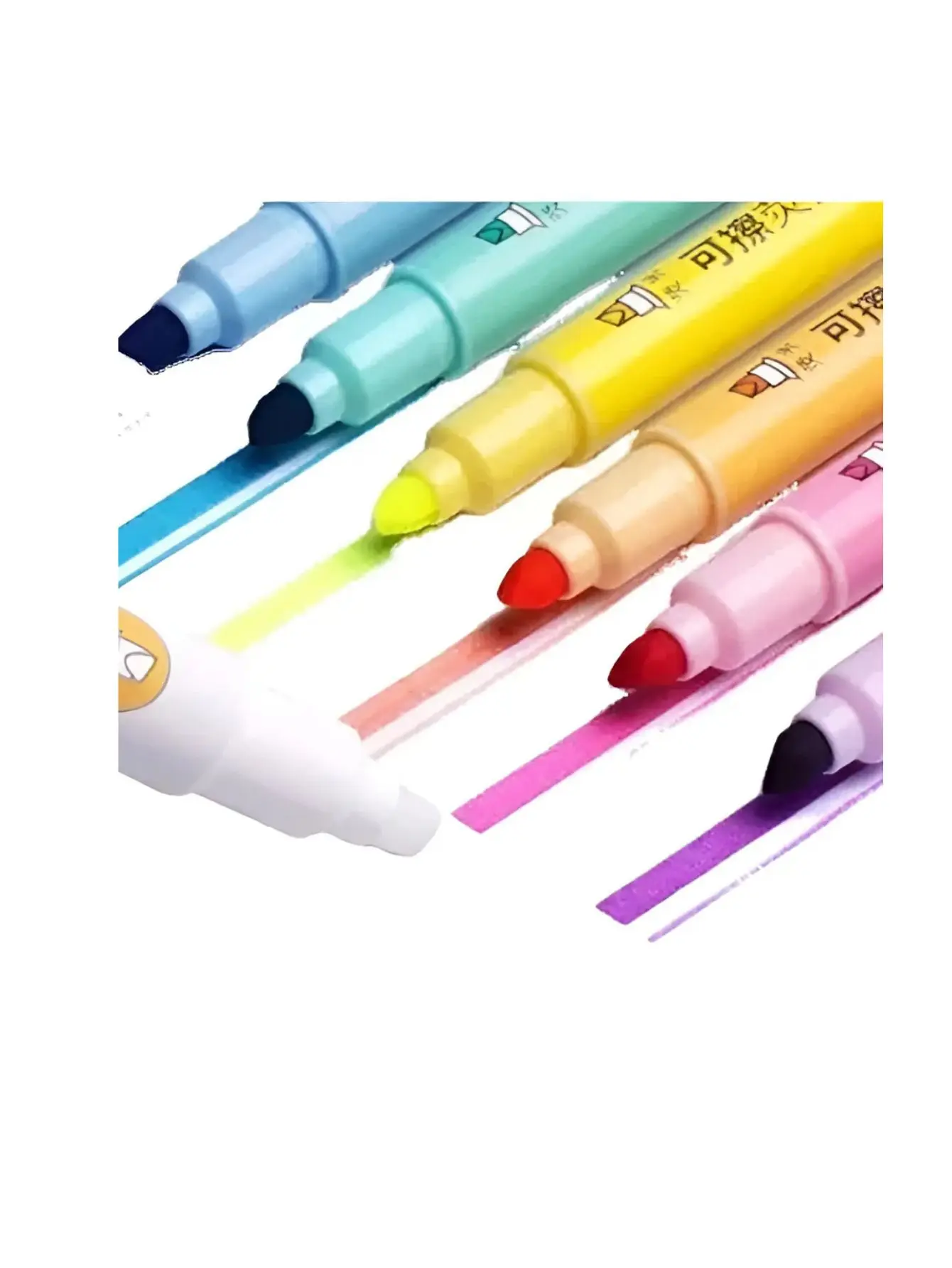 Plumones Marcatextos B&k Borrables Doble Punta 6 Colores Variado