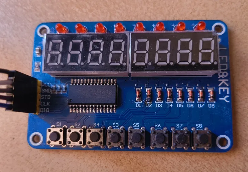 Módulo De Pantalla De Clave De Chip TM1638 De 8 Bits Con Tubo LED