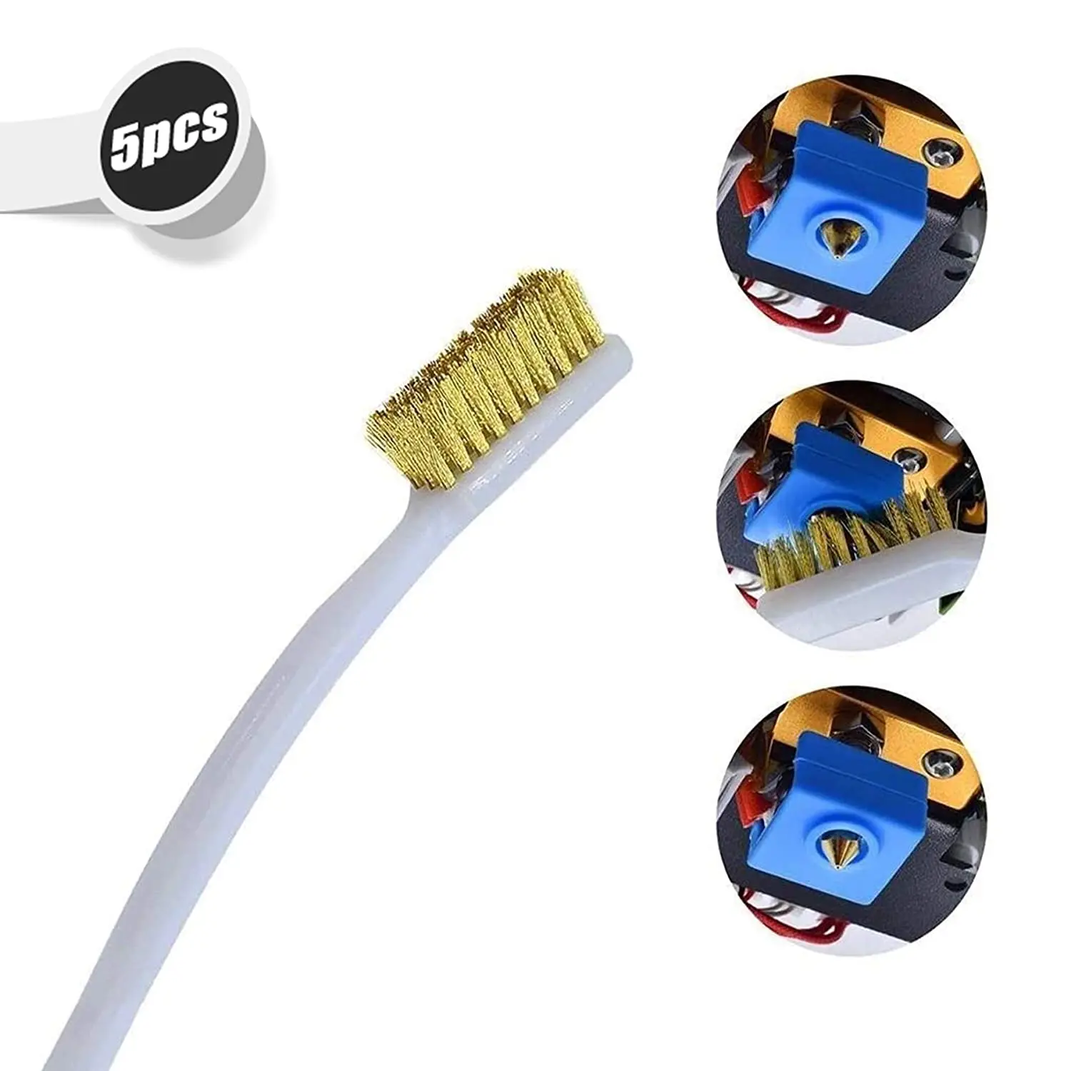 

3D Printer Parts Nozzle Cleaner Tool Copper Wire Toothbrush Copper Brush For Nozzle Heater Block Hotend Cleaning Hot Bed