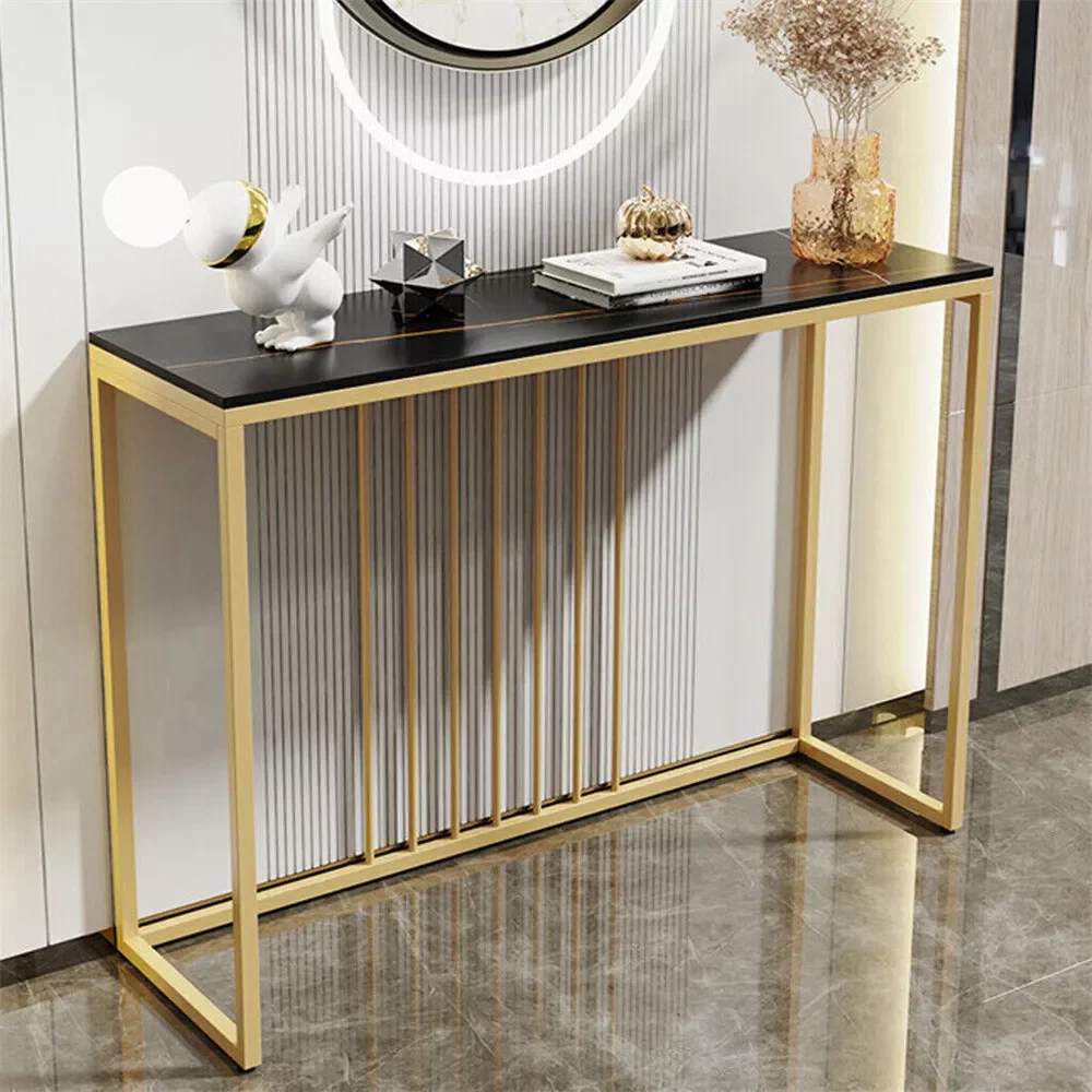 LUVODI Minimalistic Console Table for Entryway Strong Metal Stand Living Room Sofa Side Table Furniture