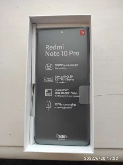 Global Version Xiaomi Redmi Note 10 Pro 8GB 128GB Smartphone 108MP Quad Camera Snapdragon 732G 6.67" 120Hz AMOLED Display NFC