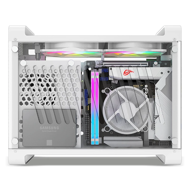 METALFISH-Boîtier blanc G5 Plus en aluminium pour ordinateur gamer, tour de  PC portable, compatible SFX PSU, GPU 306mm, ventilateur 12cm - AliExpress