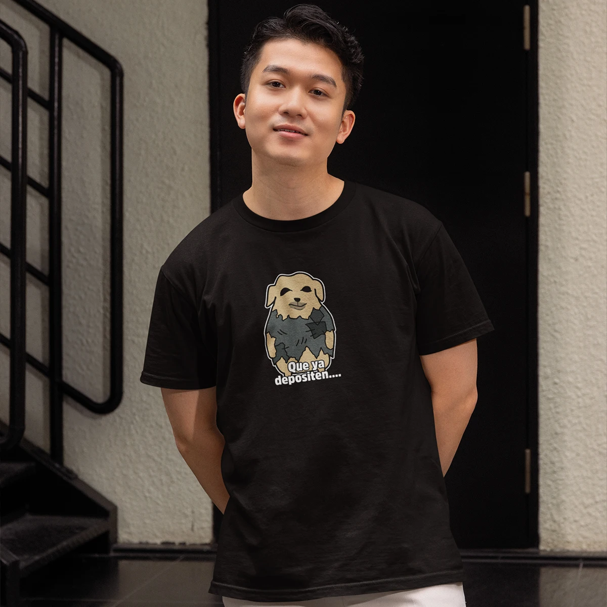 Playera de Hombre 1 Pza con Estampado Perrito Ya Depositen | Playeras de Perritos | Pega Vinilo