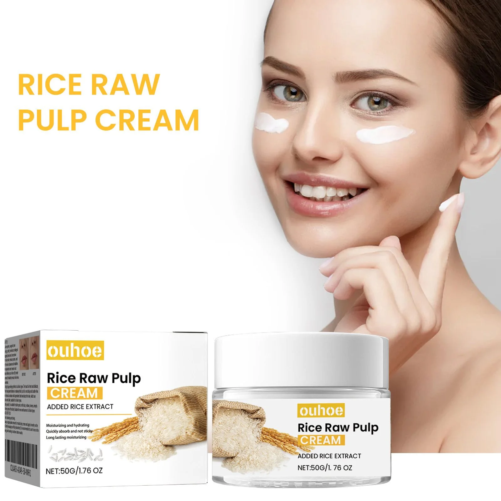 Crema viso schiarente al riso bianco anti età antirughe_voghion.com