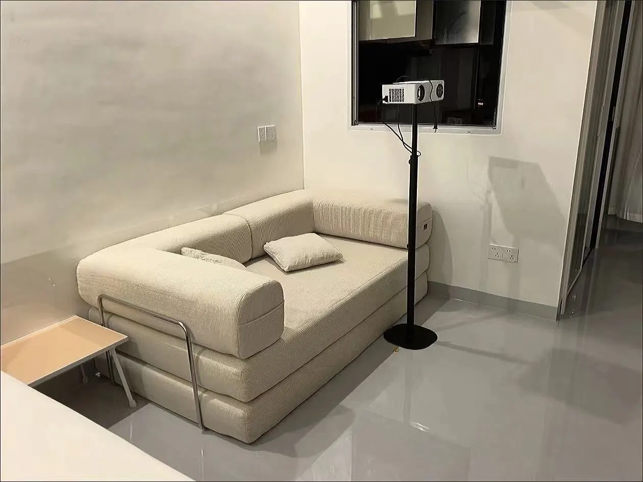 Modern Design Vacuum Compressed Packing High Density Foam Corner Sofa Bed Compression Sofa for Living Room photo review