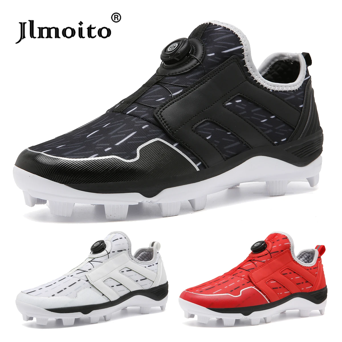 Men's Baseball Shoes Training Long Spikes Softball Shoes Non-slip Cleats And Turf Softball Sneakers Beginners Baseball Sneakers