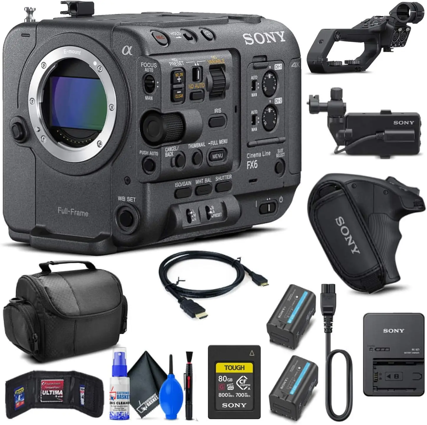 SONY FX6 Full-Frame Mirrorless Camera Anti-Shake Function Flip Screen Slow Motion Shooting Professional Video 4K R