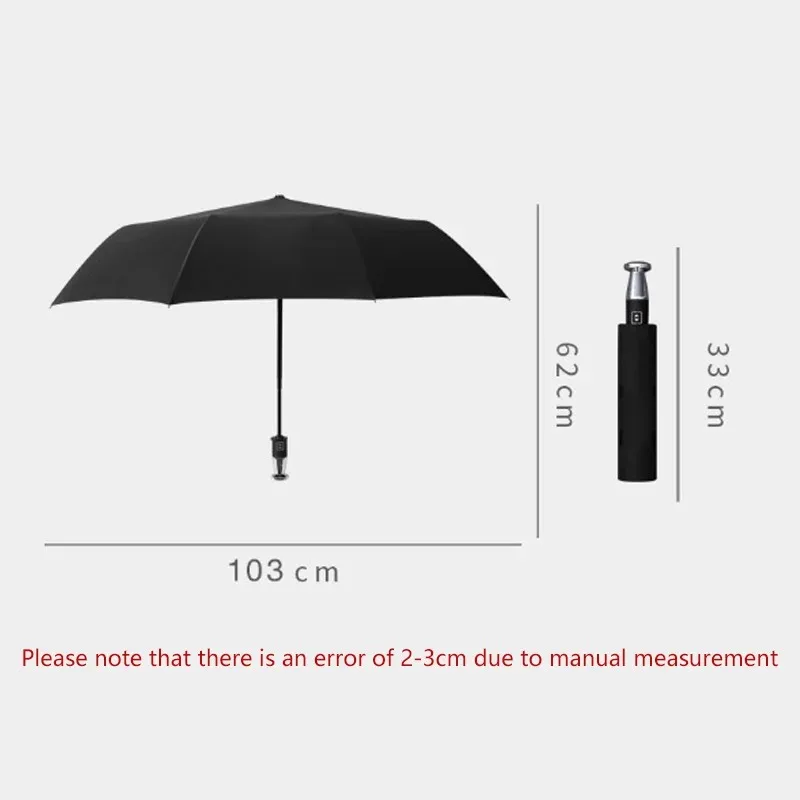 For Bentley Rolls-Royce AMG 10 Bone Silver Plated Fully Automatic Three-fold Luxury Cars Short Handle Black Glue Umbrella