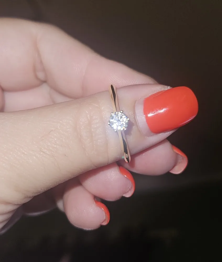 Sparkl365 Moissanite™ FLEURIS Solitaire Ring [18K Gold over Silver S925]