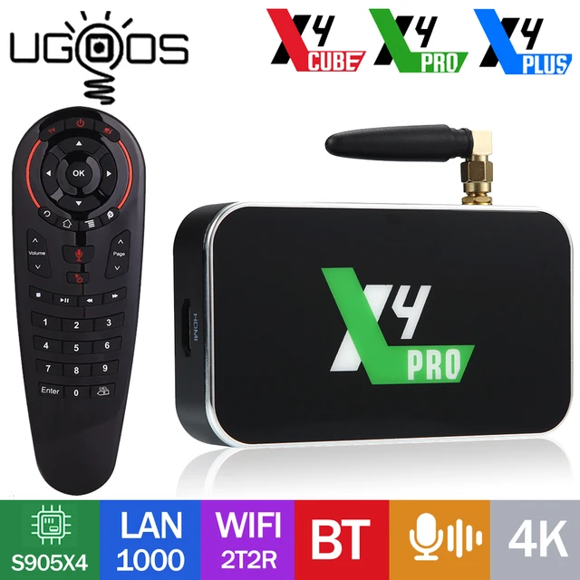 UGOOS X4Q Extra Plus Pro TV BOX Android 11.0 Amlogic S905X4 LPDDR4 AV1 CEC  HDR 1000M BT5.1 X4Q Cube Smart TV Box Android 11 - AliExpress