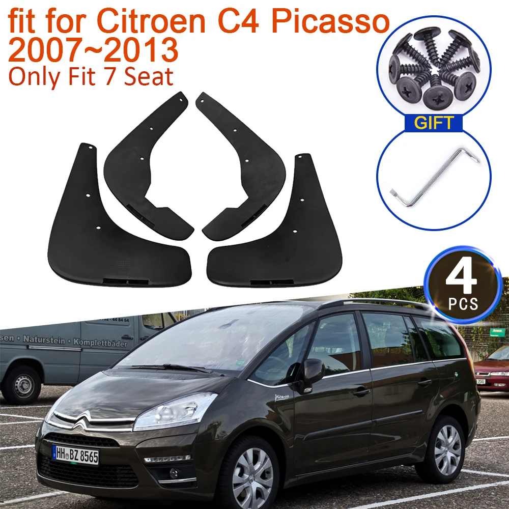 4x Mud Flap for Citroen Grand C4 Picasso 7 Seat 20072013 2012 2009