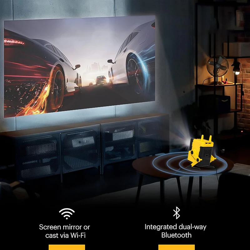 Xbj 多機能スマート プロジェクター - Android 11.0 システム、1080P