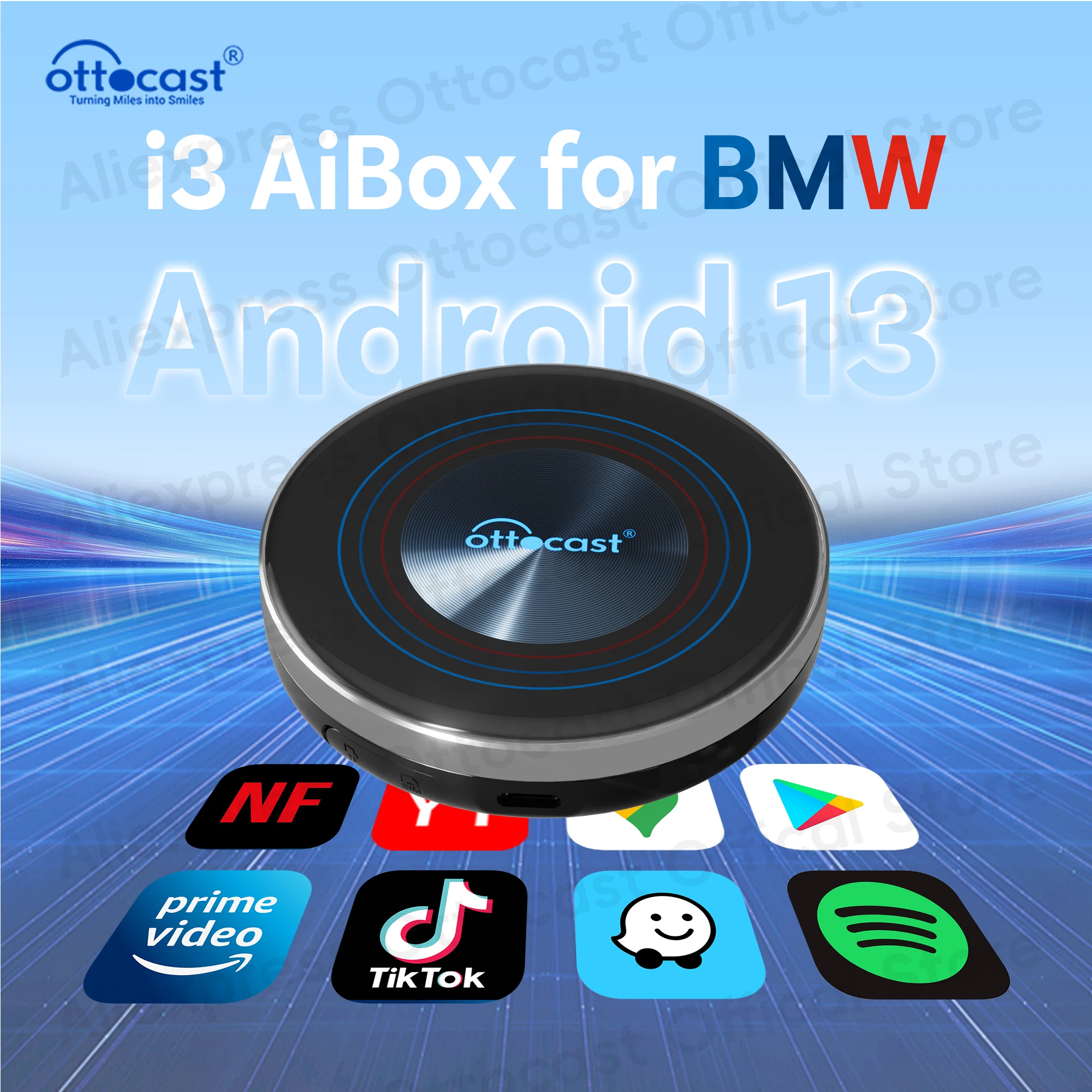 OTTOCAST Android 13 BMW Wireless CarPlay Box