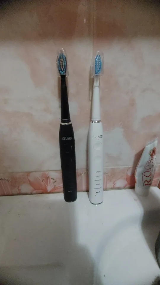 SEAGO SG-575 Szczoteczka soniczna | 5 końcówek | etui podróżne photo review