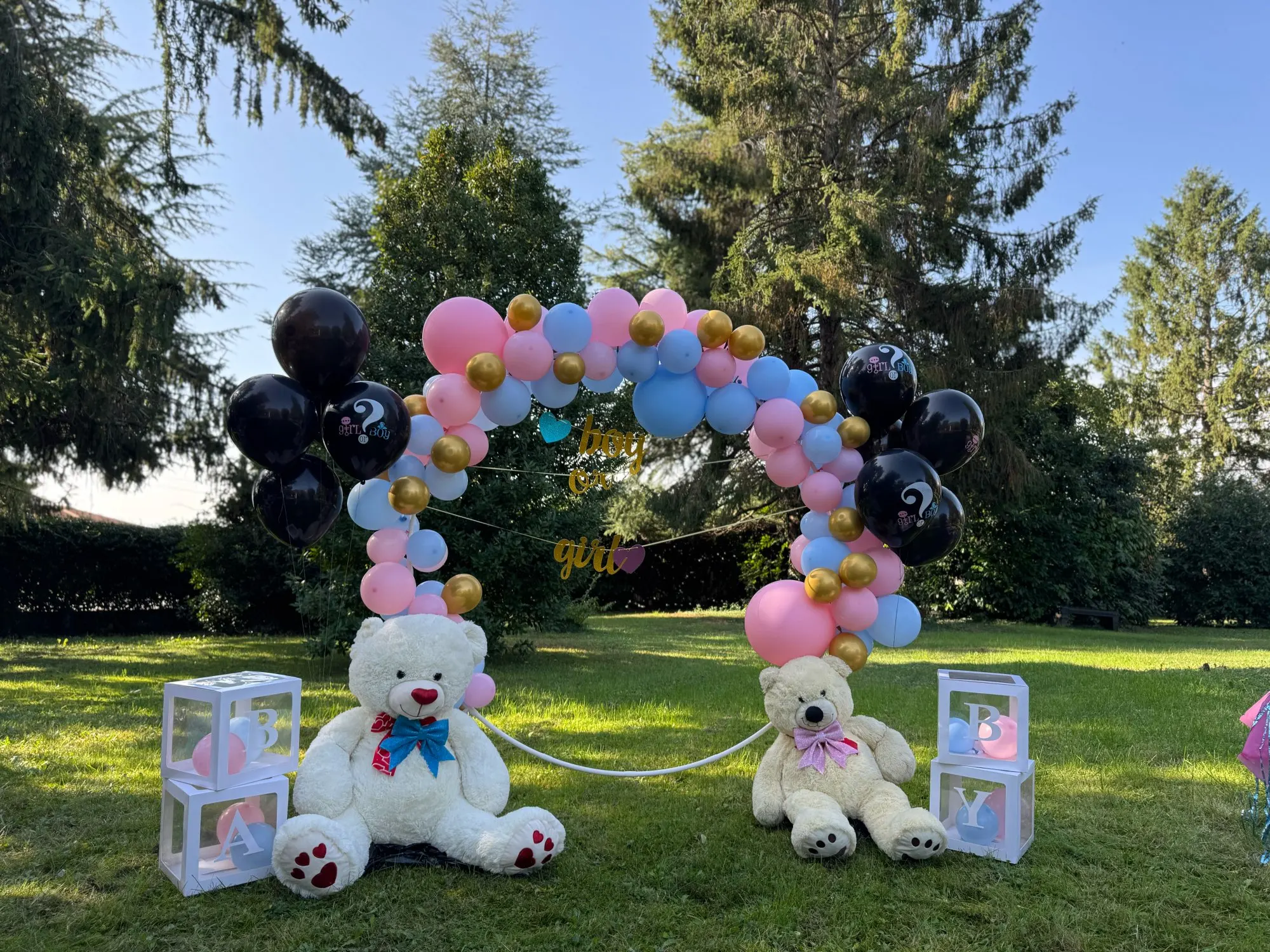 Baby Letter Boxes with Balloons - Party Decor for Birthdays and Showers photo review