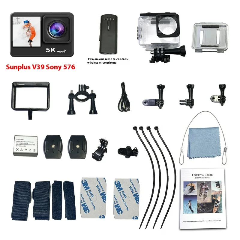 수중 액션 카메라, 5k 잠수정 방수 흔들림 방지, 4k 60 프레임 카메라, 4800W