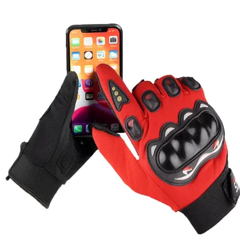 Gants de moto respirants à doigts fermés pour hommes, gants de course, sports de plein air, équitation Crossbike