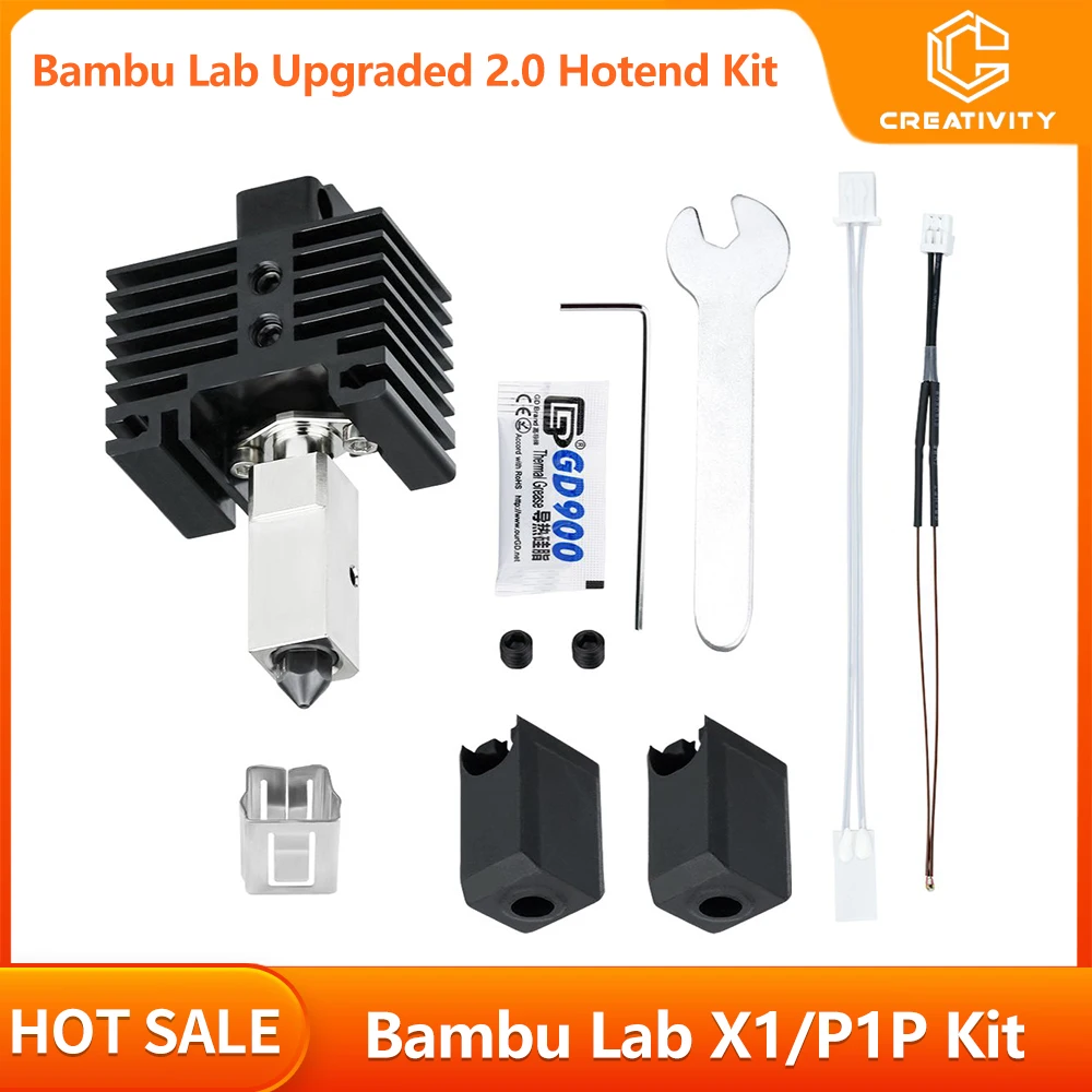 

Комплект для обновления Hotend Bambu Lab X1,X1-Carbon Combo Bambulabs P1P P1S ХТ, закаленное сопло, блочный Тепловой разрыв