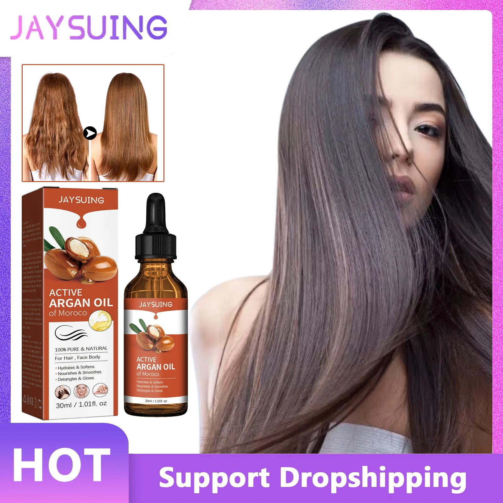 Scalp Treatment Essential Oil Improve Dryness Hair Repair Damaged Hair Roots Prevent Loss Smooth Straight Hair Nourishing Serum