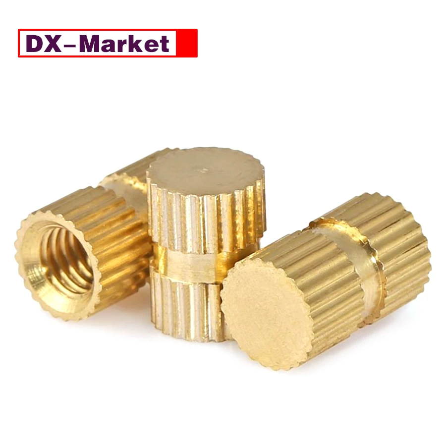 【dx】m6 M8 B Type Brass Inserts Nut , Plastic Mould Brass Knurled Insert