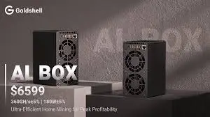 

1s совершенно новый бренд Goldshell коробка Al 360g 180w Alph Miner Blake3 алгоритм Alephium Mining Машина для криптовалюты