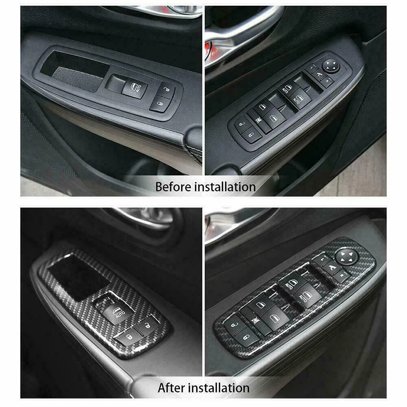 غطاء مفتاح رفع داخلي بنمط ألياف الكربون ، غطاء شاحن دودج