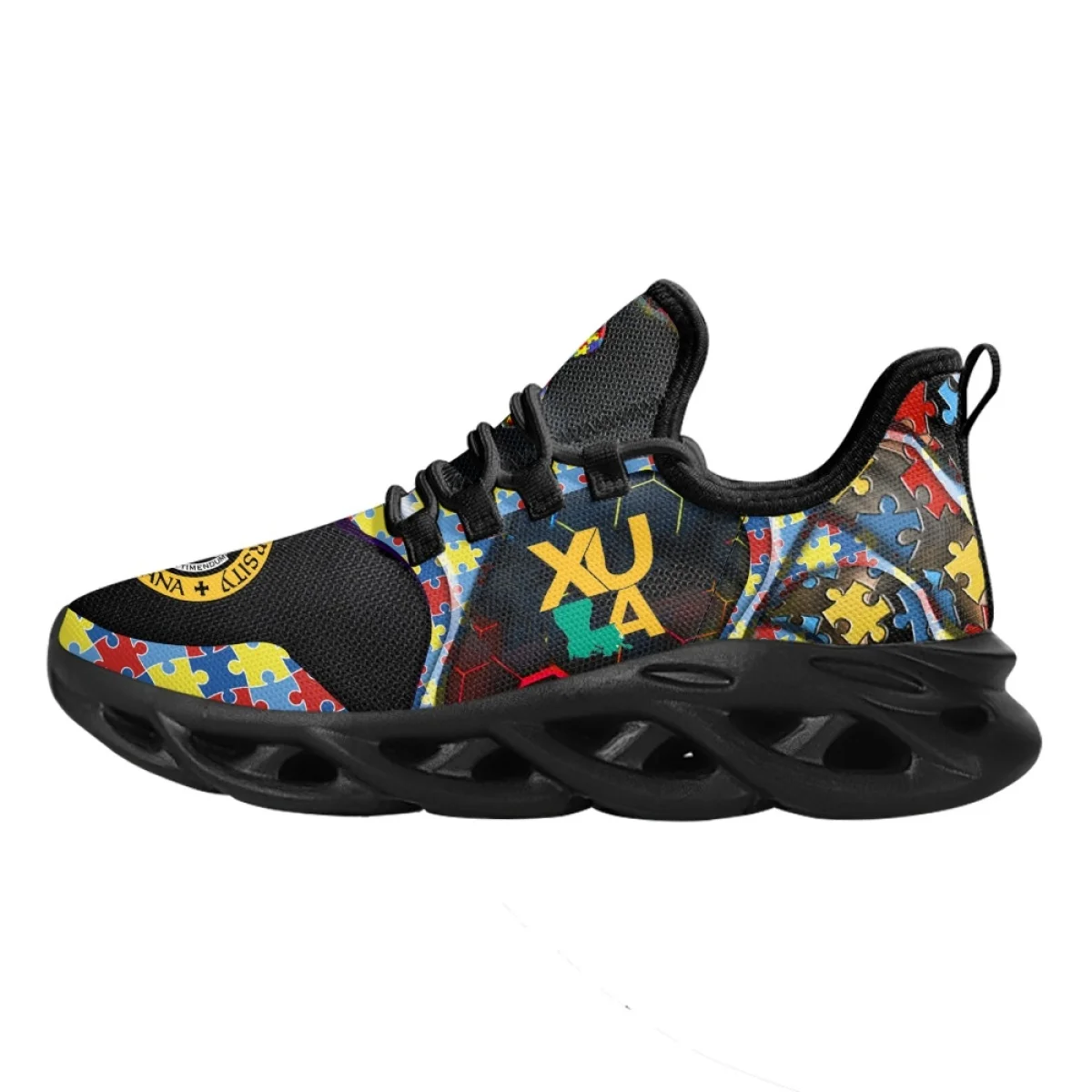 Autism Awareness Puzzle Pattern Four Seasons Leisure Shoes for Woman Men Outdoor Travel Breathable Sport Sneakers New Fashion