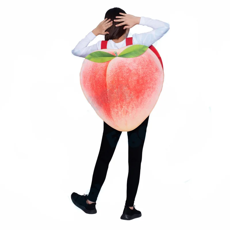 Costume Da Fragola Per Bambini – Travestimento Frutta Divertente In Tessuto Non Tessuto Per Carnevale, Halloween, Festa Di Compleanno E Giochi Di Ruolo (taglia 100-140 Cm) - 2