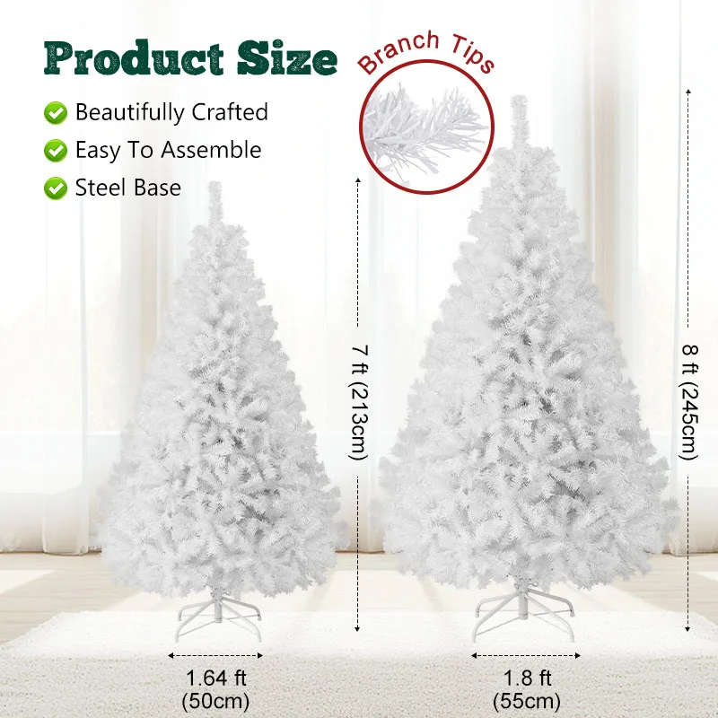 White Christmas Tree with Base 2