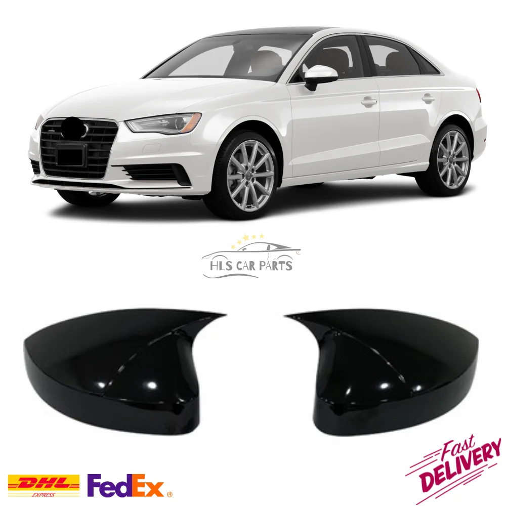 Copertura Dello Specchio Per Audi A3 8V 2012-2016 Accessori Per Auto Rs Rs3 S-Line Shiny Piano Black Tuning Auto Sport Design Body