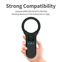 Animal Chip Scanner 134.2Khz 125Khz Pet Microchip Reader 500 Records Memory Animal Tag Reader 2