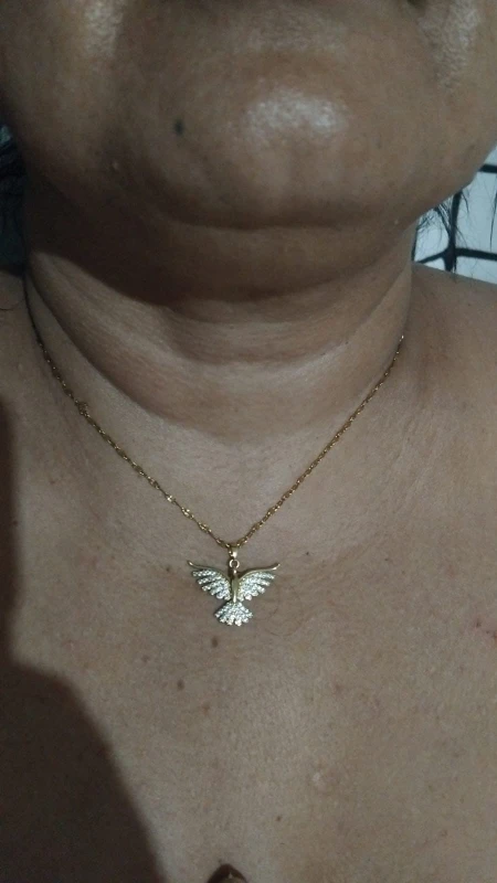 18K Gold Phoenix Pendant Necklace | Vintage Symbol of Grace photo review