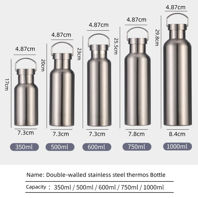 Stainless Steel Thermos Water Bottle Leak-proof Double Wall Large Capacity Wide Mouth Sports Water Bottles For Cycling 3