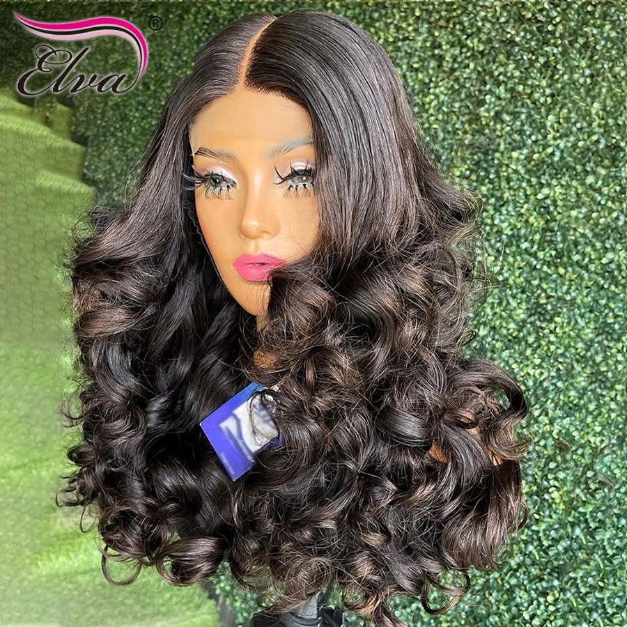 Hd Lace Front Human Hair Wigs Pre Plucked 13x6 Frontal Wig With Bleached  Knots Elva Remy Hair 13x4 Loose Wave Wigs For Women| | - AliExpress