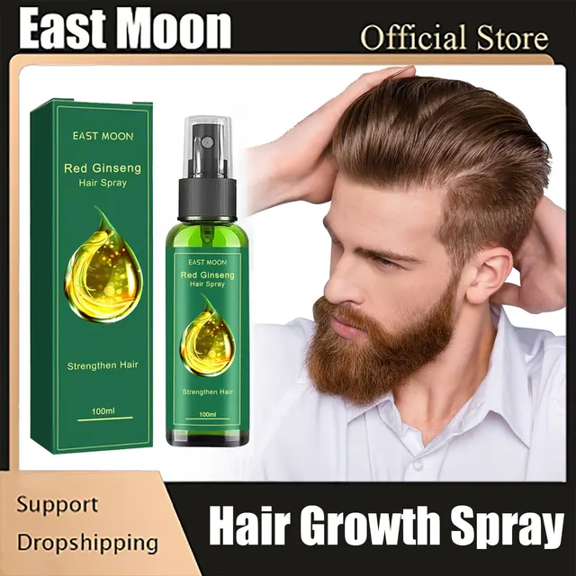 Hair Growth Serum Spray Red Ginseng Repair Baldness Thinning Scalp Treatment Thicken Moisturizing Nourish Anti Hair Loss Essence